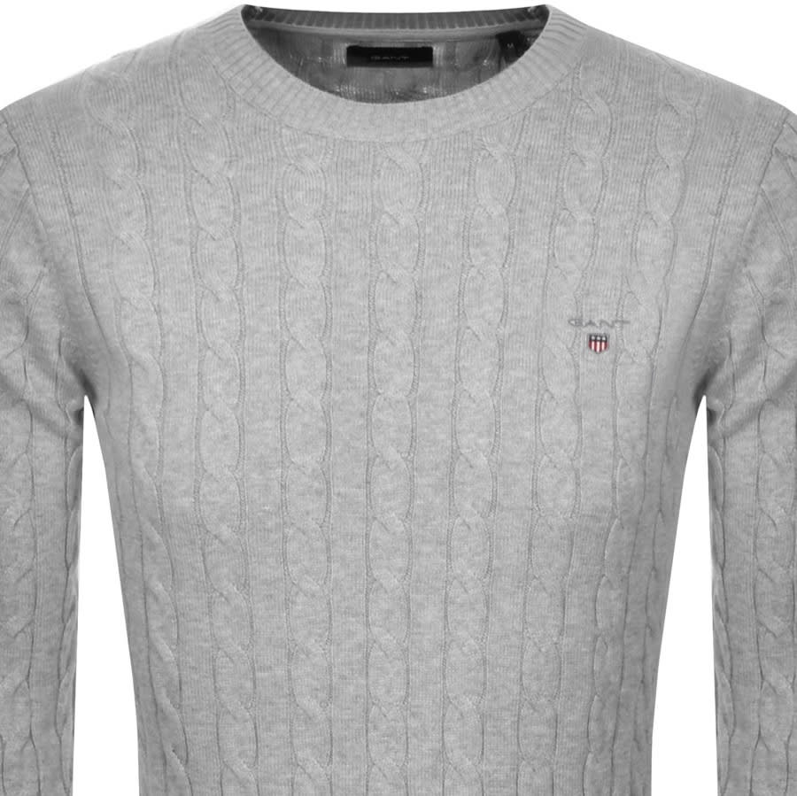 Alternative Image for ProductGant Cable Knit Jumper Grey2